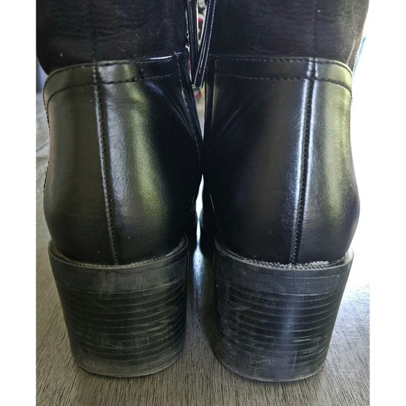 Zara Black Leather & Suede Chelsea Ankle Boots EUR 40 US 8 Basic Collection - Picture 6 of 9